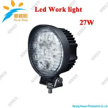 27W round LED Worklight 6500K led Flood Spot light Truck ATV Trailer