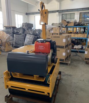 Hand Push Double Drum Vibratory Compactor for Asphalt Pavement