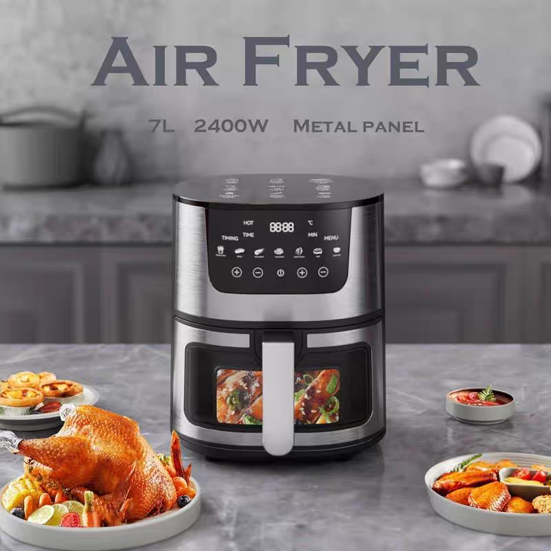 Smart Air Fryer with Non-Stick Coating and LCD Display
