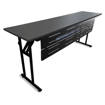 HPL Rectangular Plywood Hotel Conference Meeting Folding Table with Modesty Panel
