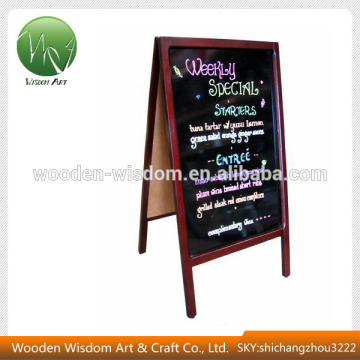 2014 Hot Selling Wooden Frame Double Sides Blackboard Advertising Board