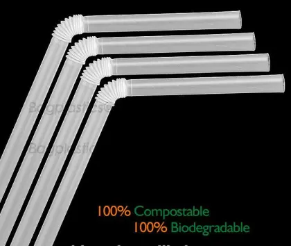 Disposable Paper Straws Pure white Drinking Straws party straw, PLA plastic drinking straw