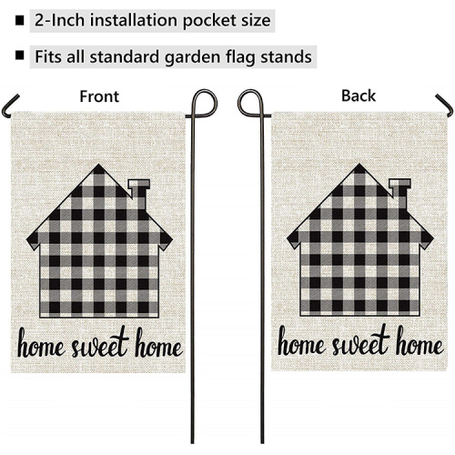 Custom Design Good Stitched Spring Welcome Garden Flag
