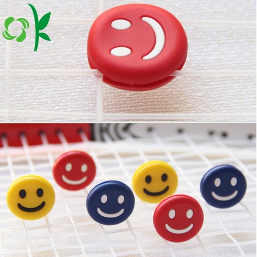 Amortisseurs de vibration de raquette de tennis de silicone de sourire mignon fait sur commande