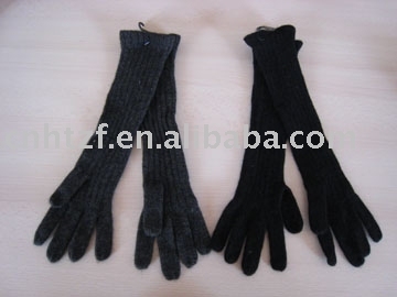 knitted long arm gloves