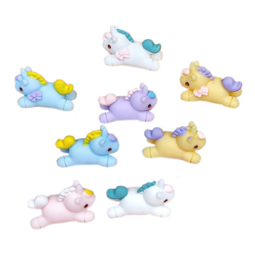 3D Resin Unicorn Miniature Cartoon Animal Figurines Fairy Garden Toys Keychain DIY Art Decor