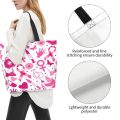 Pink Ribbon Breast Cancer Awareness Canvas Tote Bag