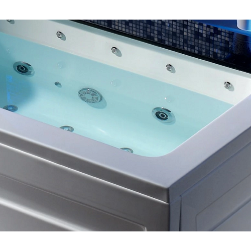 Luxury Acrylic Whirlpool Bathtub with Colorful LED