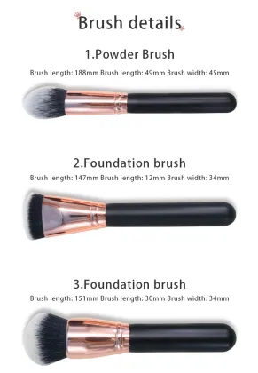 18 Pcs powder makeup brush Set holder korean morphe