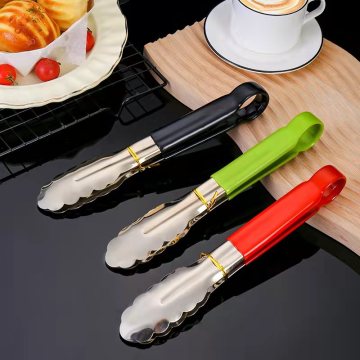 Stainless Steel 201 Food Clip Thickened Bread Tongs for Grill and Barbecue