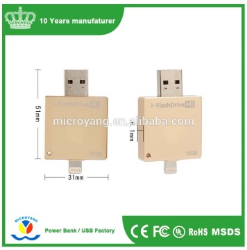 Mini fashion full colors metal OTG USB flash drive for I4,4s,I5,5s,I6,I7 PLUS