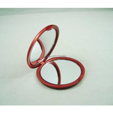 Round plastic makeup compact mirror with double sides