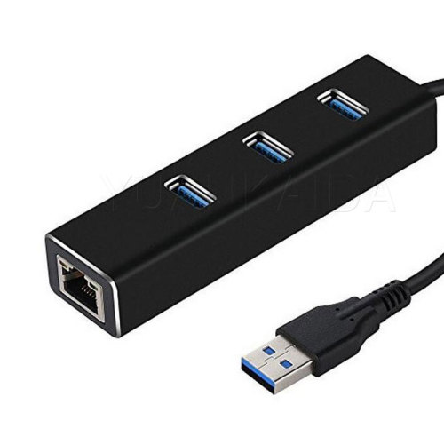 USB 3.0 Aluminum Hub with Gigabit Ethernet