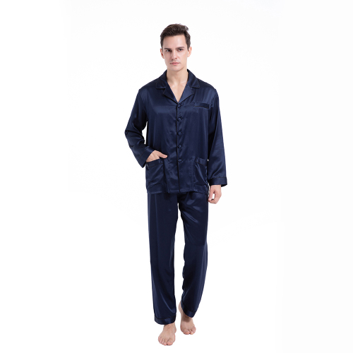 100% Silk Classic Pocket Set Sleepwear Pajamas