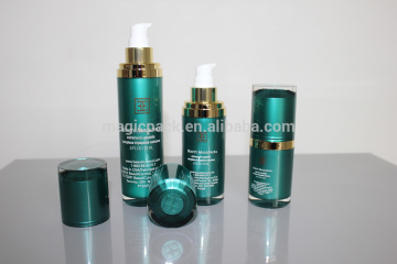 High end thick cap cosmetic package 15ml 30ml 50ml acrylic cream jar and airless bottle