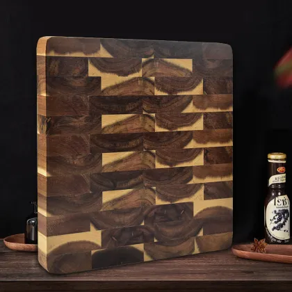 Acacia Wood Square End-Grain Cutting Board
