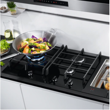 Singe Gas Cooker AEG Black Glass