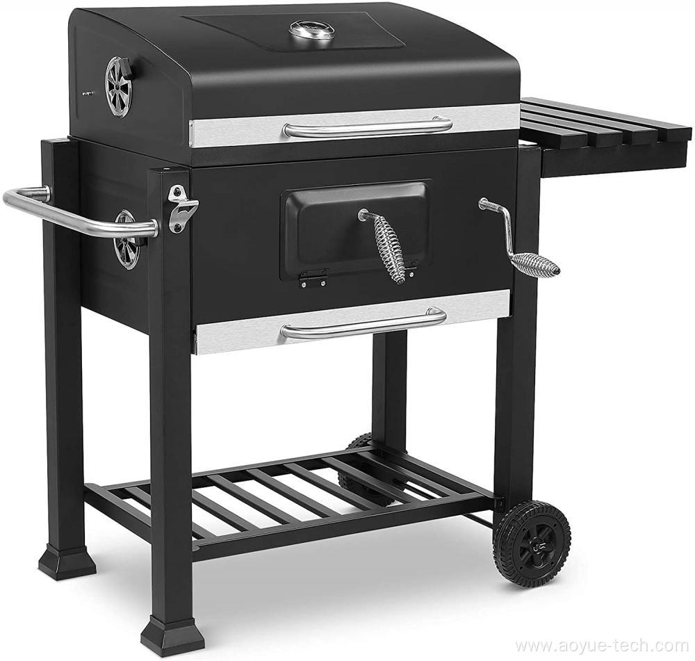 Large Portable Trolley Barrel Charcoal BBQ Grill