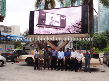 Popular Mobile Outdoor LED Display Advertising Trailer for muslin buyers