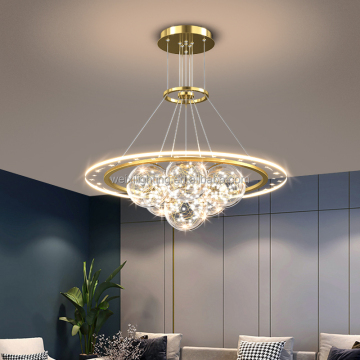 Crystal Ball Gold LED Chandeliers -Huxury Chandeliers &amp; Pendant Lights
