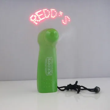 Handed message flashing fan