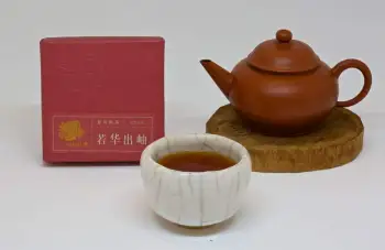 Ruohua Chuxiu 12-Year Aged Ripe Pu'er Tea 250g | Premium Fermented Tea from Naka Mountain with Wild Forest Fragrance