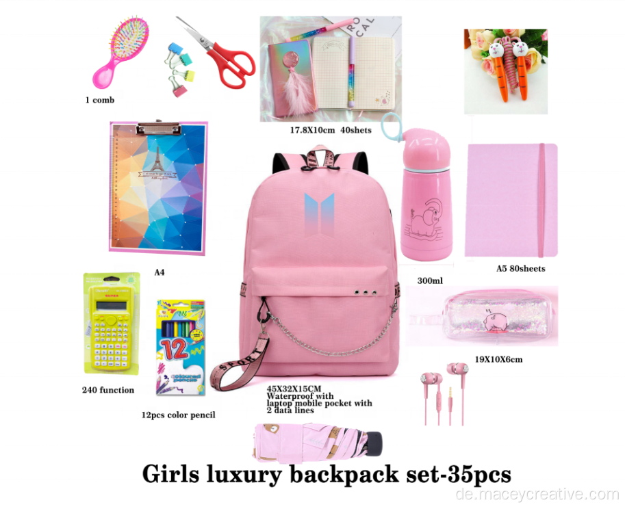 35pcs Schoolbag -Rucksäcke Set