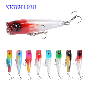 Newmajor 6.5 cm flytande popper lock - laserplast hårt abs fiske lock