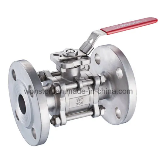 3PC DIN Pn16/Pn40 Flanged End Ball Valve