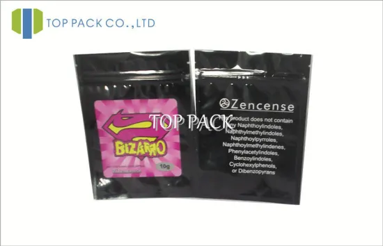 Laminated Printed Herbal Incense Packaging Bags For Spice / Tobacco