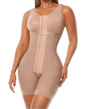Adjustable Shoulder Straps Custom Women's High Compression Body Shaper with Lace Decoration and Colombian Fajas Shapewear