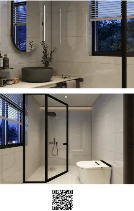 400*800 Colored Cloud Gray Kitchen Wall Tiles