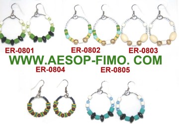 polymer clay alloy earring