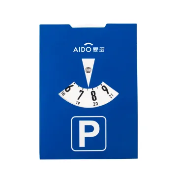 Custom Logo Paper Blue Parking Timer and Disc for Car