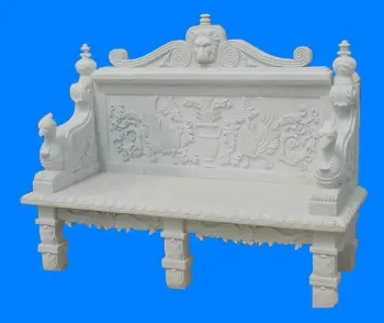 Carved Stone Garden Benches