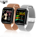 LIGE Smart Watch Women Sports Smart Bracelet IP67 Waterproof Watch Pedometer Heart Rate Monitor LED color screen for Android ios
