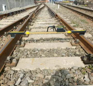 Digital track gauge for turnout track gauge level measuring