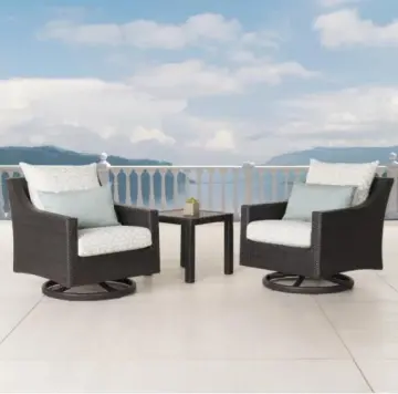 Outdoor Rattan Swivel Hanging Swing Chair