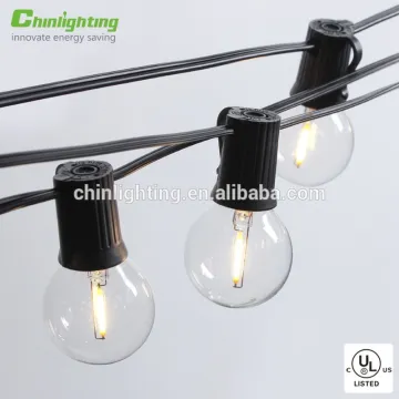 18.3feet Christmas string lights G40 Globe filament bulb warm white color
