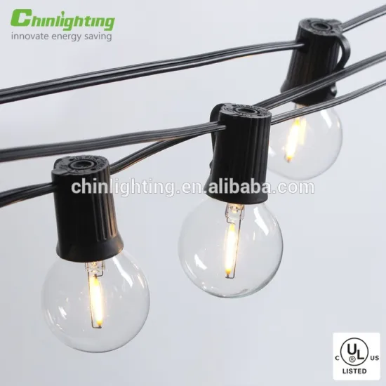 Holiday Lighting Outlet Commercial Grade LED Patio Light Strings 15 Hanging Sockets