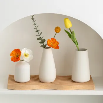 Wholesale Modern Irregular White Ceramic Vase for Home Decoration