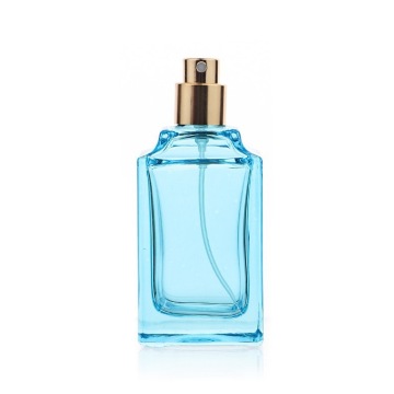 50ml refillable colorful square perfume sprayer glass bottle