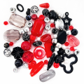 Assorted red acrylic christmas plastic beads ornaments