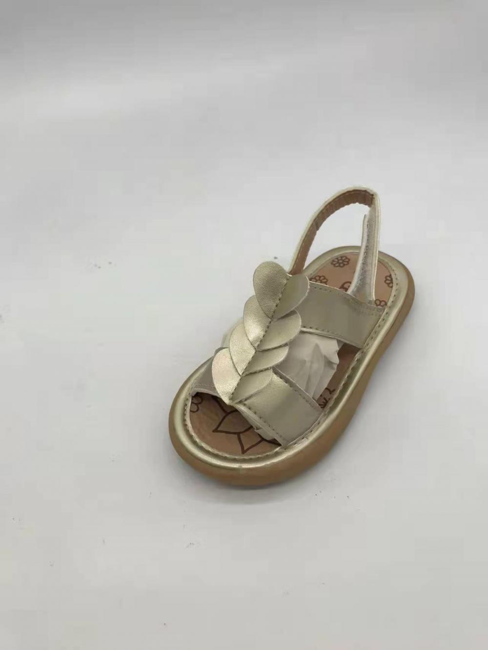 Wholesale fille infantile PU Sandale de la feuille de chaussure PU