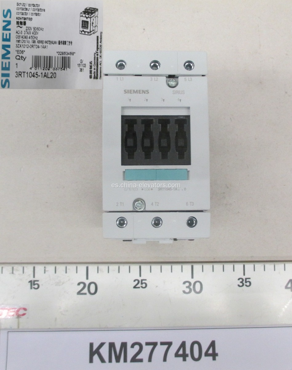 KM277404 CA CONTACTOR 230VAC para ascensores Kone