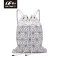 PU Backpack Geometric sequin for teenage girls backpack drawstring bag Supplier