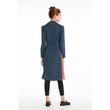 Suit-style Long Sleeve Trench Coat