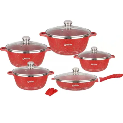 Dessini Nonstick Cookware Sets with Granite Coating for Kitchen Cooking