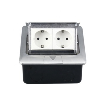 EU Germany Office Home Surge Protector Raised Gold Waterproof 2 Pin Floor Socket