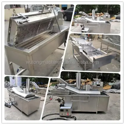 Conveyor Belt Continuous Deep Fryer Machine for Burger King French Fries and Chicken